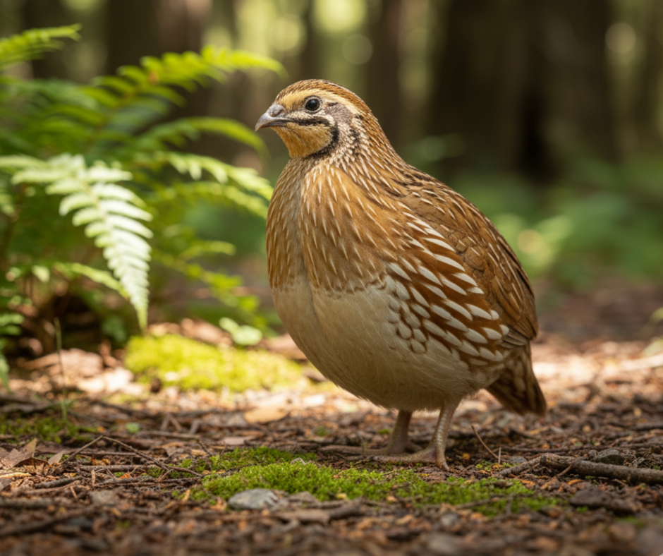 Jumbo Italian Quail in natural setting
